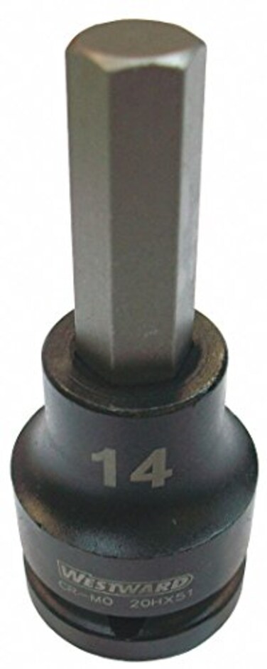 Hex Impact Socket, 3/4 in. Dr, 14mm