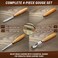 BeaverCraft Wood Carving Gouges Chisels Kit SC01 - Wood Spoon Carving Chisel Set - Whittling Tools Includes Radial Gouges, Flat Chisel, Bent Gouge, Leather Strop &amp; Rolling Pouch