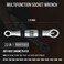 Lichamp Universal Wrench EDC Pocket Wrench Multi 23 Sizes