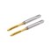 uxcell Spiral Point Plug Threading Tap M3 x 0.5 Thread, Ground Threads H2 3 Flutes, High Speed Steel HSS 6542, Titanium Coated, Metric Screw Taps Tapping Bit for Thread Repair, 2pcs