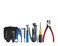 Jonard Tools TK-86 Universal Coax 8 Piece Tool Kit with Compression Tool, Screwdriver, Coax Stripper, LED Flashlight, Continuity Tester, Pliers, Torque Wrench, and Tool Pouch