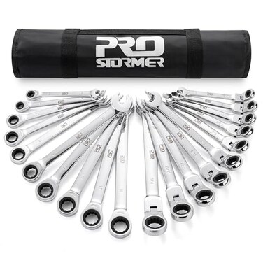 Prostormer 20-Piece Ratcheting Combination Wrench Set
