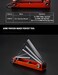 Edward Tools Folding Allen Wrench Set with Phillips and Flathead Screwdriver - Metric Hex Key Wrench Sizes - Heavy Duty Chrome Vanadium Steel - Compact Fold Away Design