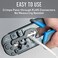 Jonard Tools UC-4569 Pass-Through 6-in-1 Modular All-in-One Cut, Strip, and Crimping Tool for Video, Telecom, Datacom and More, Blue