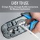 Jonard Tools UC-4569 Pass-Through 6-in-1 Modular All-in-One Cut, Strip, and Crimping Tool for Video, Telecom, Datacom and More, Blue