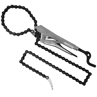 Strong Hand Tools Locking Chain Pliers, Removable 48 &euro;&sup3; Chain, Holds Up To 14" Diameter Pipes, Unique Easy Open Crank Handle, Quick Release Trigger, PFC1048