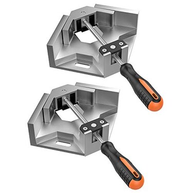 Housolution Right Angle Clamp, 2 PACK] 90&Acirc;&deg; Aluminum Alloy, Silver Gray