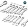 DURATECH Stubby Combination Wrench Set, Metric, 12-Piece, 8-19mm