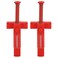 2PCs Brick Liner Runner Leveling Measuring Wire Drawer Tool Fixer Brick Line Clips Puller Wire Clamp For Building Construction Fixture(Red Brickwork Line Puller)