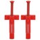 2PCs Brick Liner Runner Leveling Measuring Wire Drawer Tool Fixer Brick Line Clips Puller Wire Clamp For Building Construction Fixture(Red Brickwork Line Puller)