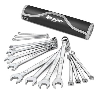 DURATECH Combination Wrench Set, SAE, 15-Piece, 1/4" to 1