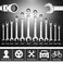 DURATECH Flex-Head Ratcheting Wrench Set, Metric, 12-piece, 8-19mm