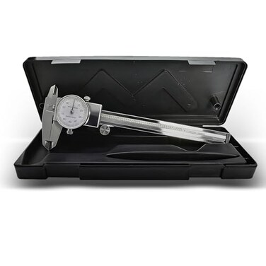 findmall 6" Dial Caliper 0.001 Stainless Steel Caliper Measuring Tool 4-Way Measurement with Plastic Case