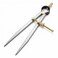 QWORK Precision Spring Dividers Calipers, 7-7/8 Inch Flat Leg Divider for Geometry, Drawing, Drafting