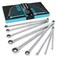 DURATECH Extra Long Ratcheting Wrench Set, Double Box End, Metric, 9-Piece