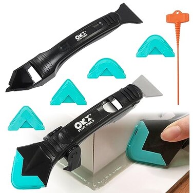 ORXPLUS Tools Silicone Caulking and Scrpaer Tool Set with Saver Cap
