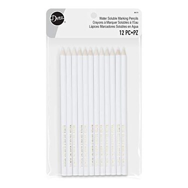 Dritz Pencils White Marking, 12 Pack (BLK173)