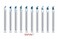 Dspiae HC-10 Element Tools Tungsten Steel Hook Broach 1.0mm