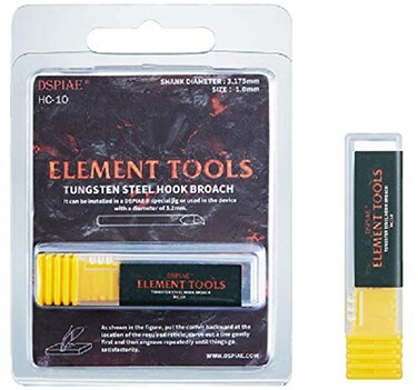 Dspiae HC-10 Element Tools Tungsten Steel Hook Broach 1.0mm