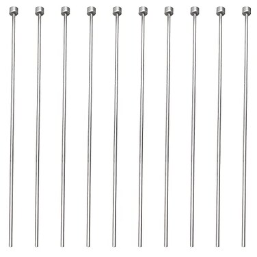 Utoolmart 2mm Dia Round Tip Steel Straight Ejector Pin Punch 150mm Long Silver Gray 10pcs