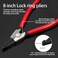 LEONTOOL 8-Inch Lock Ring Pliers Special Circlip Pliers Angle Tip