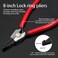 LEONTOOL 8-Inch Lock Ring Pliers Special Circlip Pliers Angle Tip