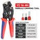 HKS Ferrule Crimping Tool AWG 30-5 - Fixable Range, Square Self-Adjusting Ratchet Crimper for End-Sleeves, Wire Ends Terimnals (Crimper 16-4H)