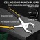 LEONTOOL 9.5 Inch Ceiling Grid Punch Pliers, 3.3 mm Metal Hole Punch Tool