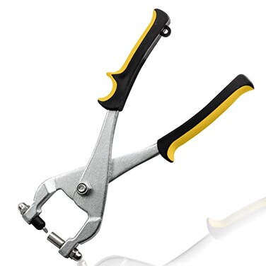 LEONTOOL 9.5 Inch Ceiling Grid Punch Pliers, 3.3 mm Metal Hole Punch Tool