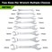 Der Erwachte Super-Thin Open End Wrench Set, Metric, 8-Piece
