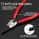 LEONTOOL 11-Inch Lock Ring Pliers Flat Snap Ring Pliers Angle Tip