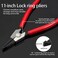 LEONTOOL 11-Inch Lock Ring Pliers Flat Snap Ring Pliers Angle Tip