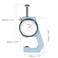 Dial Thickness Gauge 0-20mm Flat Tip Precision Measuring Tool
