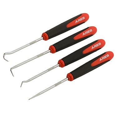 ARES 10034 Mini Hook and Pick Set, 4-Piece, Hardened Steel