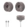 Jersvimc 2Pcs 120 Grit White Bristle Disc Attachment, 2 Inch