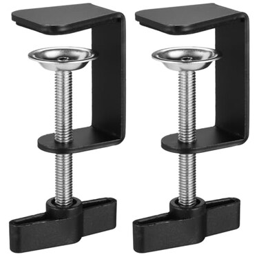 Baluue Table C-Shape Clamp C-Shape Desk Table Mount Clamp with Padding Protection 3.54 X 2.16 X 1.37 in 2 pcs for Microphone Studio Broadcasting Store and Home Use