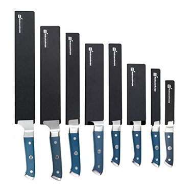 Restaurantware Black Plastic Knife Blade Cover Guard Set, 12 In