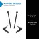 TRQ Inner and Outer Driver and Passenger Side Tie Rod Set 4 Piece