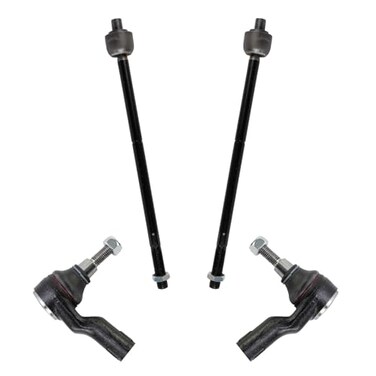 TRQ Inner and Outer Driver and Passenger Side Tie Rod Set 4 Piece