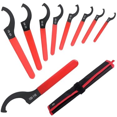 Poweka Adjustable Coilover Spanner Wrench Set 9PCS Suspension Tool
