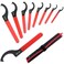 Poweka Adjustable Coilover Spanner Wrench Set 9PCS Suspension Tool