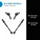TRQ Inner and Outer Driver and Passenger Side Tie Rod Set 4 Piece