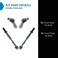 TRQ Inner and Outer Driver and Passenger Side Tie Rod Set 4 Piece