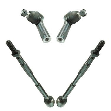 TRQ Inner and Outer Driver and Passenger Side Tie Rod Set 4 Piece