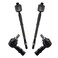 TRQ Inner and Outer Driver and Passenger Side Tie Rod Set 4 Piece