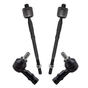TRQ Inner and Outer Driver and Passenger Side Tie Rod Set 4 Piece