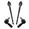 TRQ Inner and Outer Driver and Passenger Side Tie Rod Set 4 Piece
