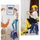Delxo 16 Inch Folding Step Stool,Foldable Step Stool for Adults Blue