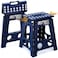 Delxo 16 Inch Folding Step Stool,Foldable Step Stool for Adults Blue