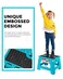 ACSTEP Folding Step Stool 9 Inch, Non-Slip Surface Stool for Kids, Dot Blue